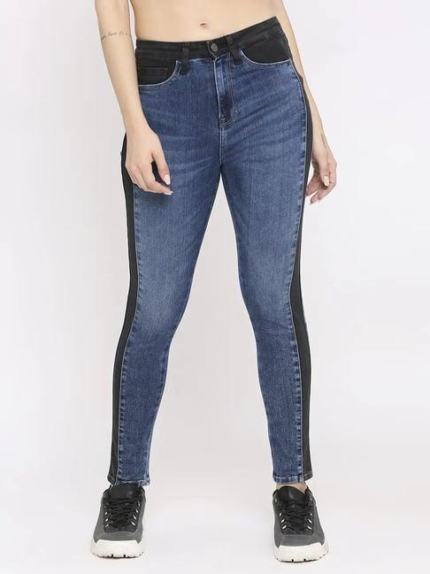 spykar blue super skinny fit high rise jeans