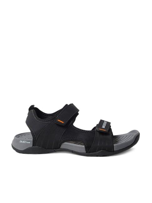 wildcraft men's swift black floater sandals