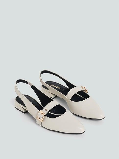 luna blu by westside ivory mary jane sling back shoes