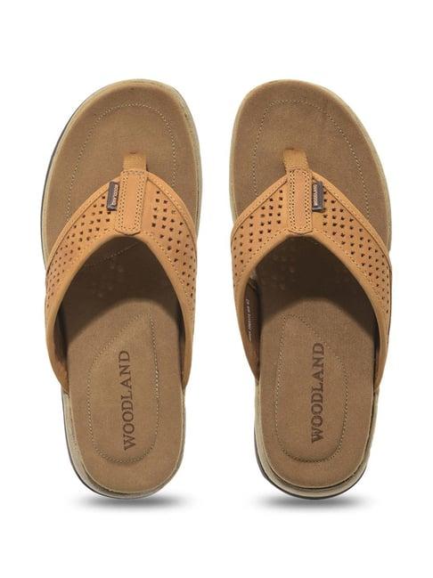 woodland men's brown thong sandals