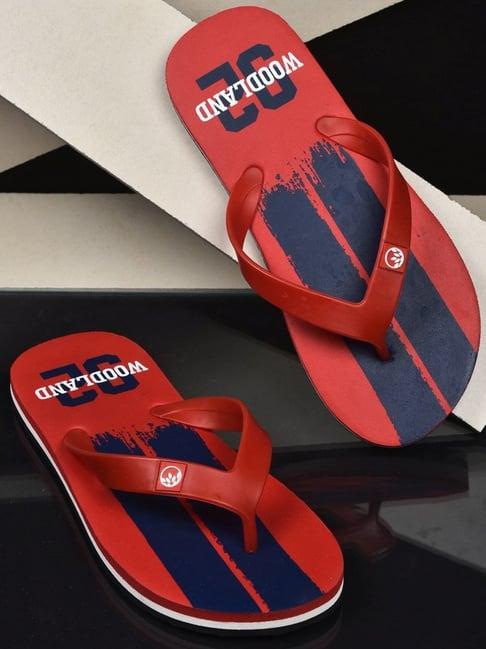 woodland men's red flip flops