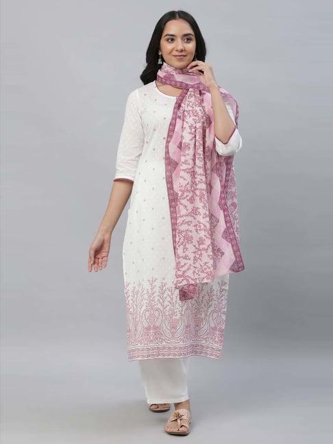 aurelia pink cotton printed stole