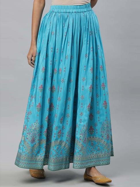 aurelia blue printed skirts