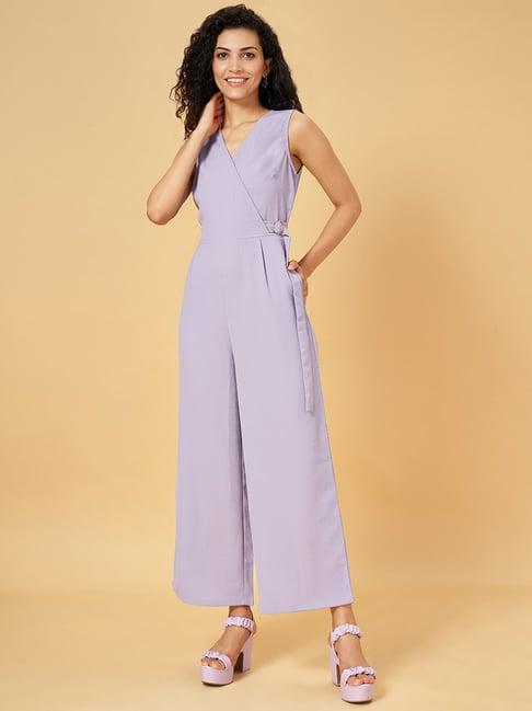 honey by pantaloons lilac sleeveless jumpsuit