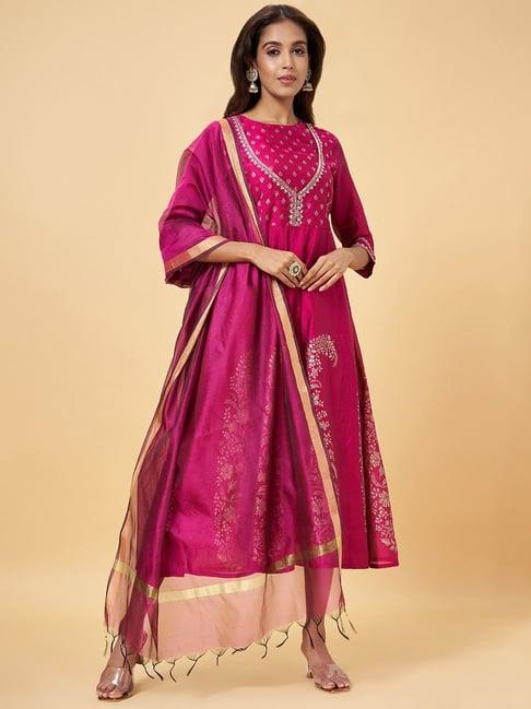 rangmanch by pantaloons purple plain dupatta