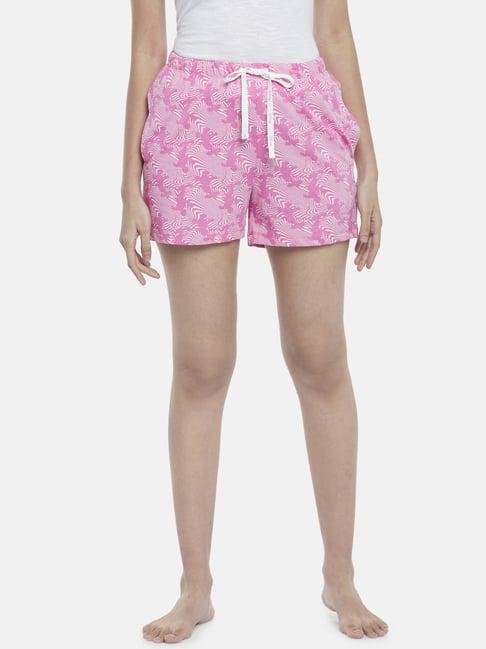 dreamz by pantaloons pink cotton printed shorts