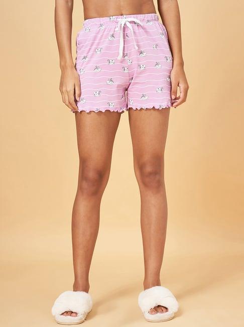 dreamz by pantaloons lilac cotton printed shorts