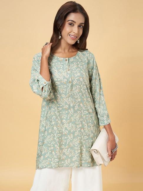 rangmanch by pantaloons green printed tunic