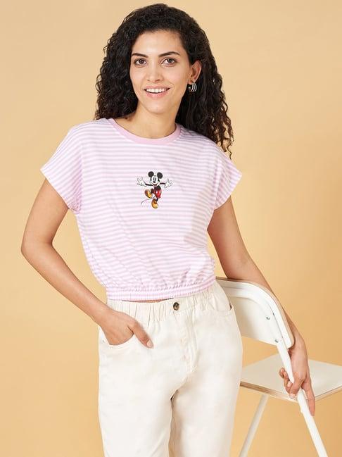 honey by pantaloons lilac cotton stripes top