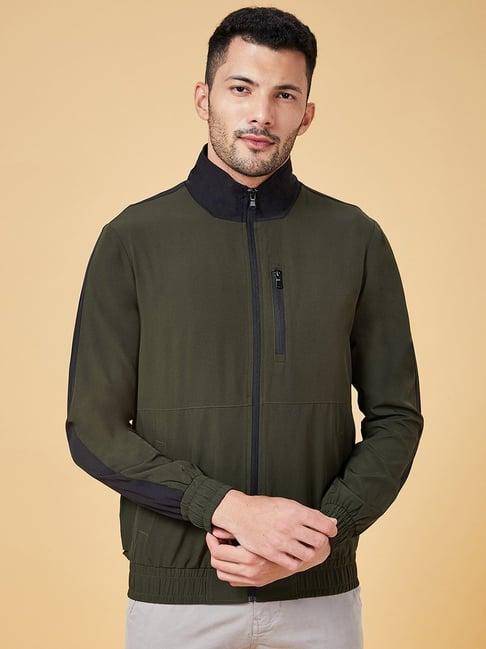 urban ranger by pantaloons olive regular fit jacket