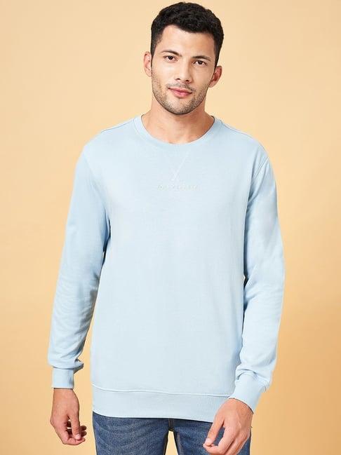 byford by pantaloons light blue cotton slim fit sweatshirt