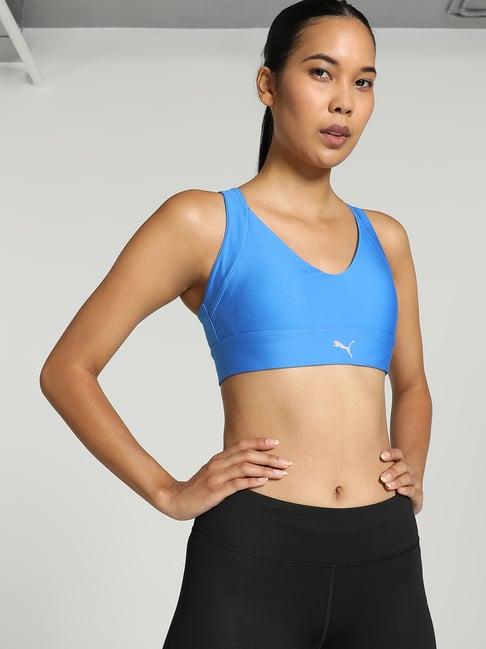 puma blue sports bra