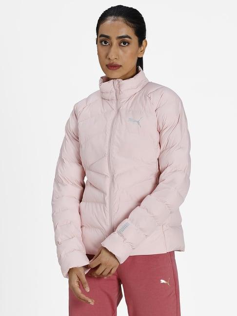 puma baby pink slim fit puffer jacket