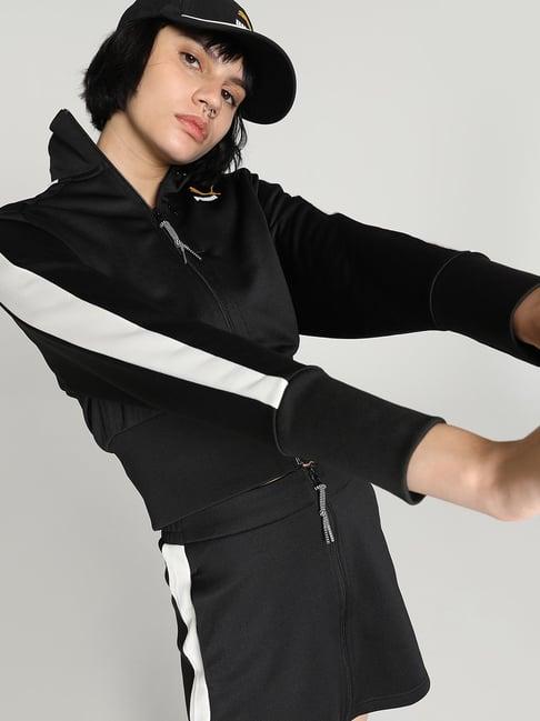 puma black & white color-block jacket