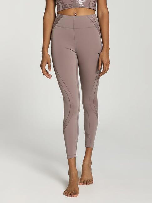 puma brown high rise yoga tights