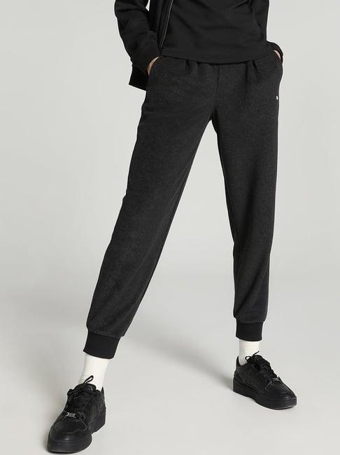 puma black high rise track pants