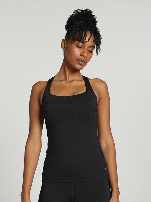 puma black sports tank top