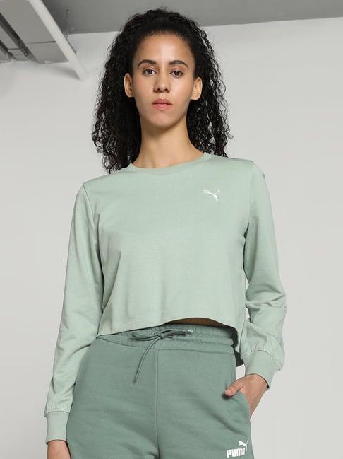 puma green cotton sports t-shirt