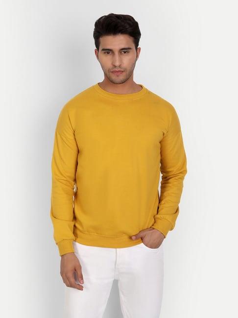 color capital mustard relaxed fit sweatshirt