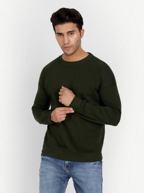 color capital olive relaxed fit sweatshirt