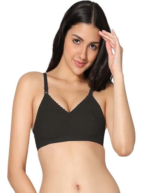 in care black cotton t-shirt bra