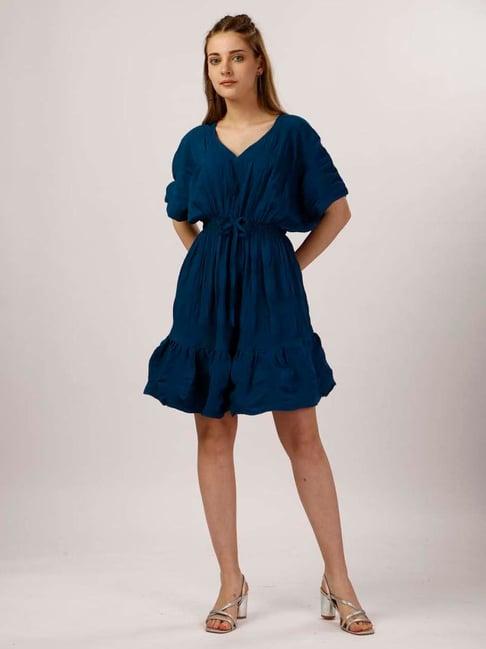 warthy ent blue a-line dress