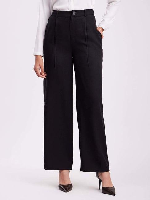 fablestreet black wide leg trousers