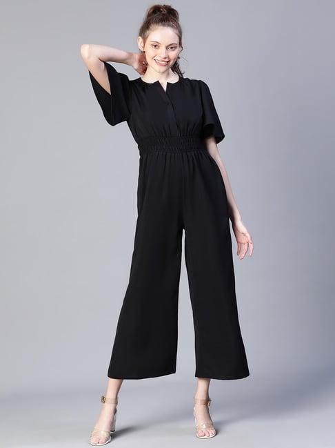 oxolloxo black maxi jumpsuit