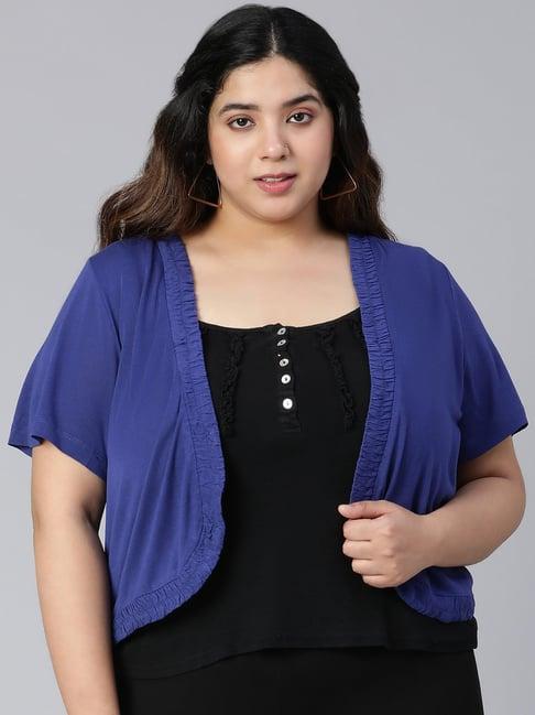 oxolloxo blue regular fit shrug