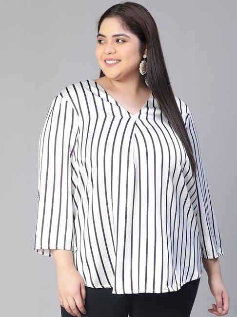 oxolloxo white & black striped top