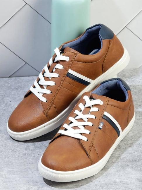 id men's tan casual sneakers