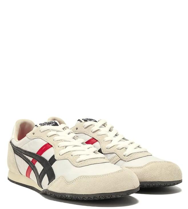 onitsuka tiger unisex serrano white & black sneakers