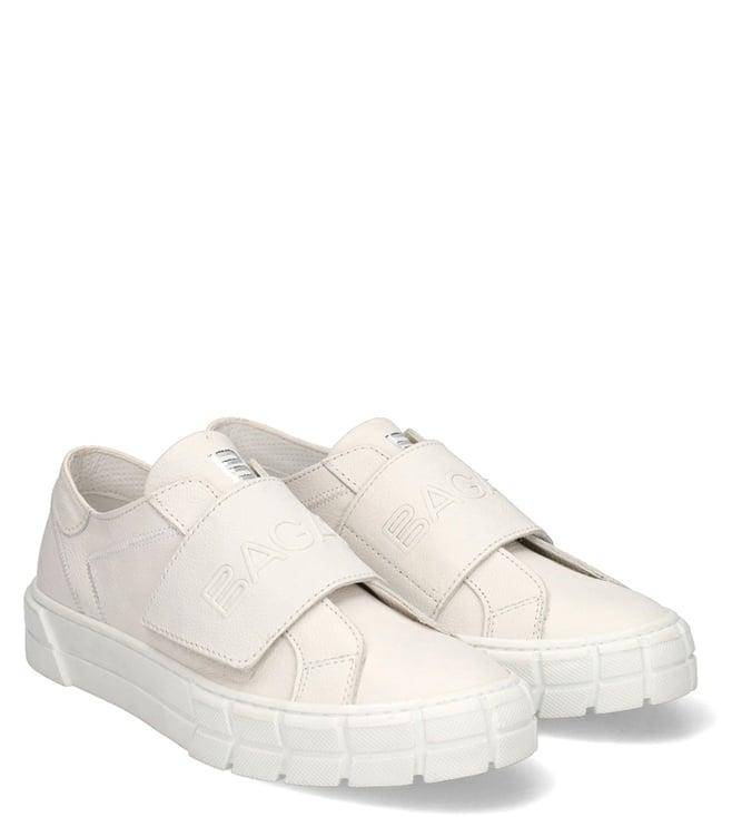 bagatt women's tia logo leather white sneakers