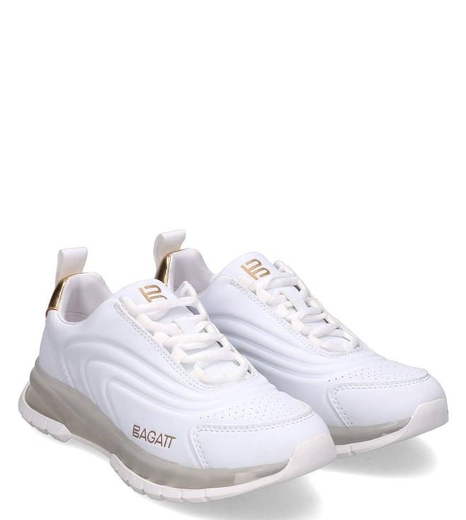 bagatt women's athena perforated synthetic white sneakers