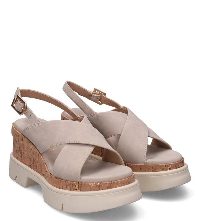 bagatt women's trish beige back strap wedges