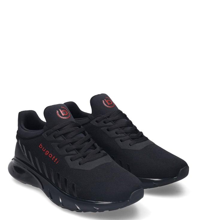 bugatti men's ondray knitted athileisure black sneakers