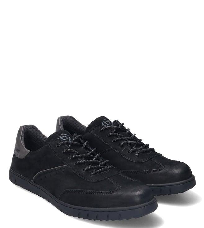 bugatti men's ocean leather black sneakers