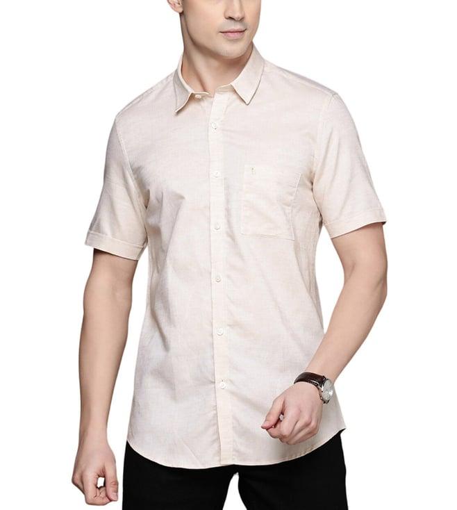 simon carter london cream slim fit shirt