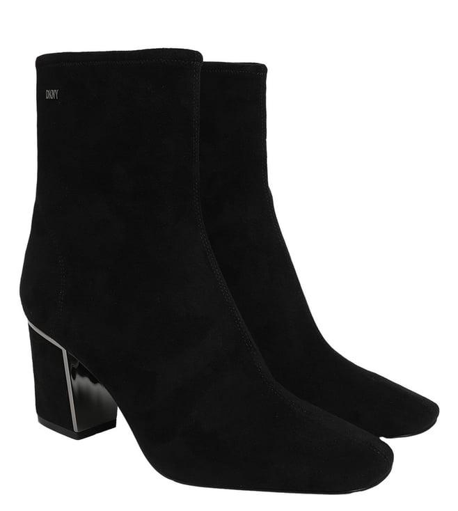 dkny black ankle length boots