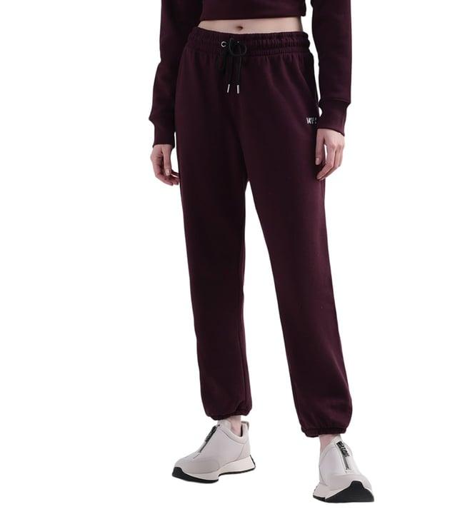 dkny maroon sweat regular fit joggers