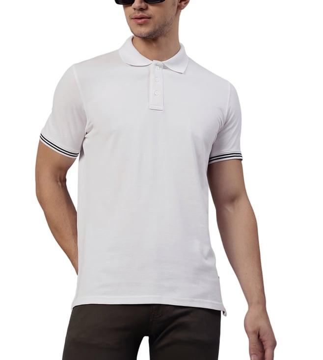 matinique white regular fit polo t-shirt