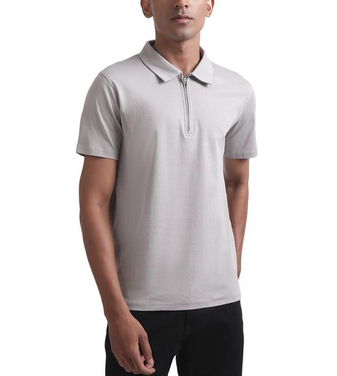 matinique grey regular fit polo t-shirt