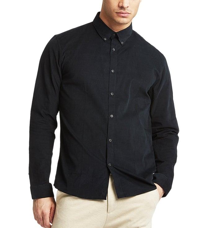 lindbergh black slim fit shirt