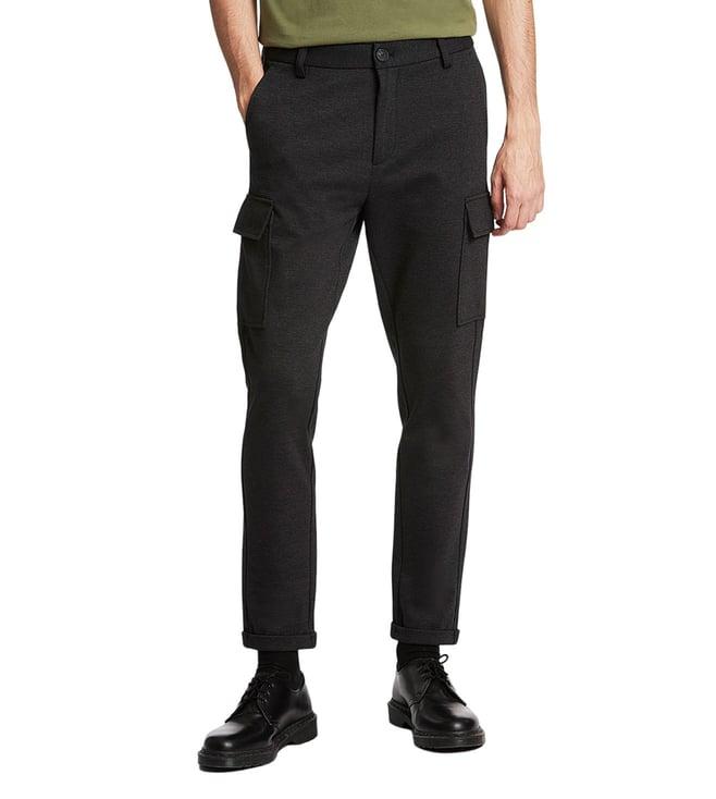 lindbergh grey slim fit cargos pants