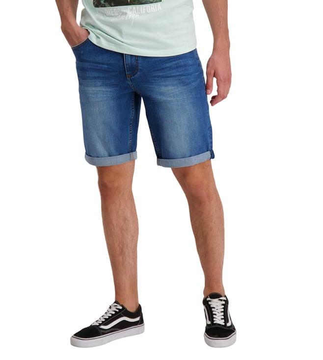 lindbergh blue regular fit shorts