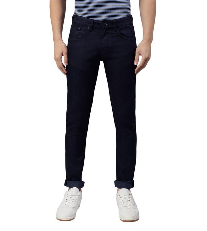 matinique regular straight dark blue mid rise jeans