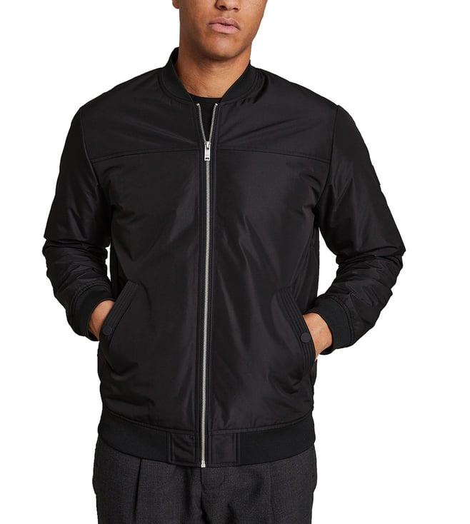 matinique black regular fit casual jacket