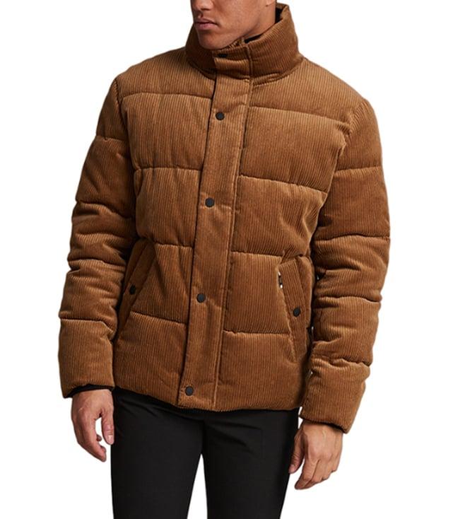 matinique khaki regular fit puffer jacket