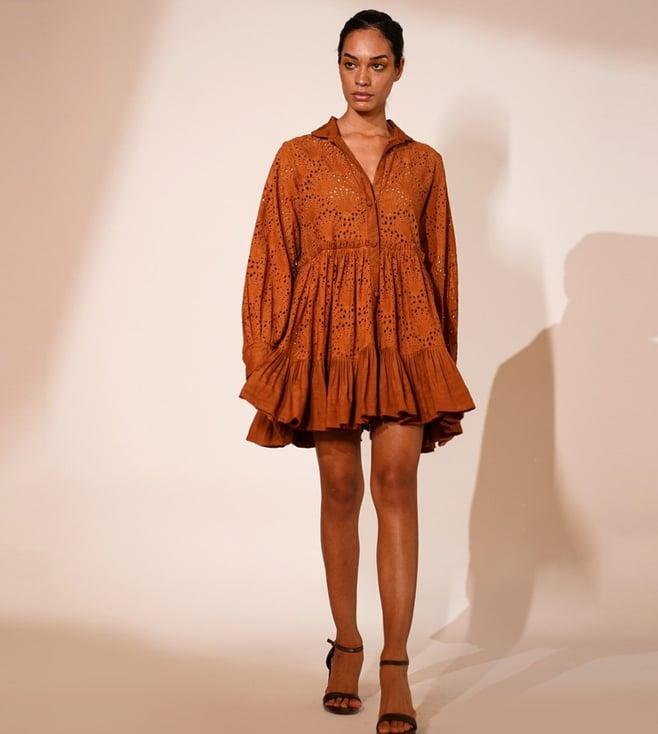 nikita mhaisalkar rust wsn short dress