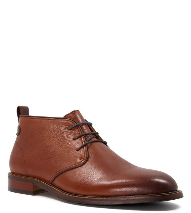 dune london men's marching tan derby shoes